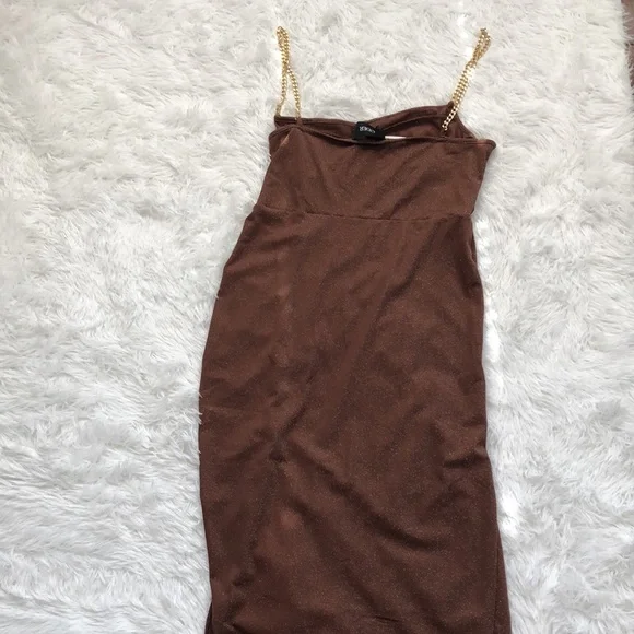Cider Brown Ruched Dress - Picture 4 of 5